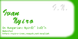 ivan nyiro business card